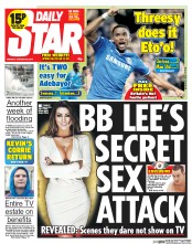 Daily Star Newspaper Front Page (UK) for 20 January 2014