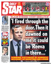 Daily Star Newspaper Front Page (UK) for 20 February 2013
