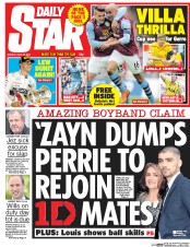 Daily Star Newspaper Front Page (UK) for 20 April 2015