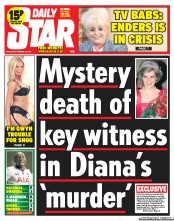 Daily Star Newspaper Front Page (UK) for 20 September 2013