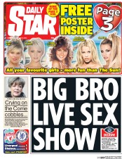 Daily Star (UK) Newspaper Front Page for 21 January 2015