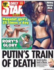 Daily Star Newspaper Front Page (UK) for 21 July 2014