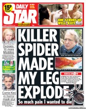 Daily Star (UK) Newspaper Front Page for 22 October 2013