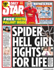 Daily Star (UK) Newspaper Front Page for 22 September 2014