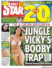 Daily Star (UK) Newspaper Front Page for 23 November 2015