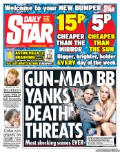 Daily Star (UK) Newspaper Front Page for 23 January 2013