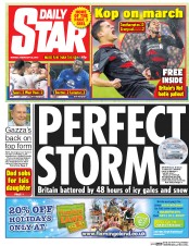 Daily Star (UK) Newspaper Front Page for 23 February 2015