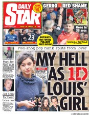 Daily Star (UK) Newspaper Front Page for 23 March 2015