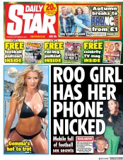 Daily Star (UK) Newspaper Front Page for 23 September 2017