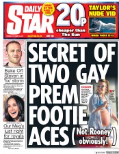 Daily Star (UK) Newspaper Front Page for 24 October 2017