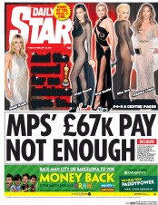 Daily Star Newspaper Front Page (UK) for 24 February 2015