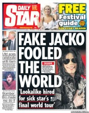 Daily Star (UK) Newspaper Front Page for 24 April 2013
