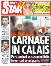 Daily Star (UK) Newspaper Front Page for 24 June 2015