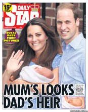 Daily Star Newspaper Front Page (UK) for 24 July 2013