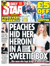 Daily Star Newspaper Front Page (UK) for 24 July 2014