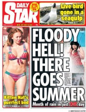 Daily Star (UK) Newspaper Front Page for 24 July 2015
