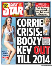 Daily Star Newspaper Front Page (UK) for 24 September 2013