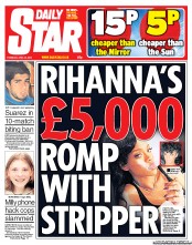 Daily Star Newspaper Front Page (UK) for 25 April 2013