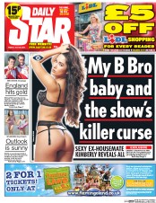 Daily Star Newspaper Front Page (UK) for 25 July 2014
