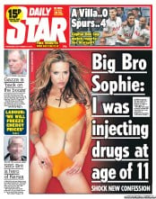 Daily Star Newspaper Front Page (UK) for 25 September 2013