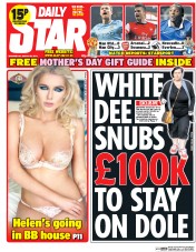 Daily Star Newspaper Front Page (UK) for 26 March 2014