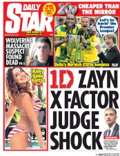 Daily Star (UK) Newspaper Front Page for 26 May 2015