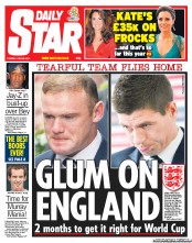 Daily Star (UK) Newspaper Front Page for 26 June 2012