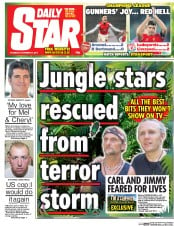 Daily Star Newspaper Front Page (UK) for 27 November 2014