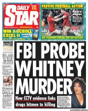 Daily Star (UK) Newspaper Front Page for 27 December 2012
