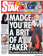 Daily Star Newspaper Front Page (UK) for 27 February 2015
