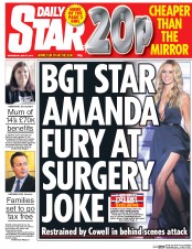Daily Star (UK) Newspaper Front Page for 27 May 2015