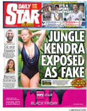 Daily Star (UK) Newspaper Front Page for 28 November 2014