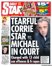 Daily Star Newspaper Front Page (UK) for 28 February 2013