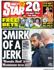Daily Star (UK) Newspaper Front Page for 28 April 2017