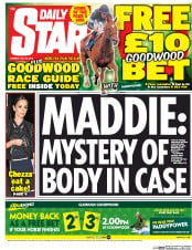 Daily Star Newspaper Front Page (UK) for 28 July 2015