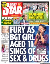 Daily Star (UK) Newspaper Front Page for 29 April 2013