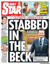 Daily Star (UK) Newspaper Front Page for 29 June 2012