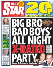 Daily Star (UK) Newspaper Front Page for 2 February 2017