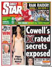 Daily Star (UK) Newspaper Front Page for 2 May 2011