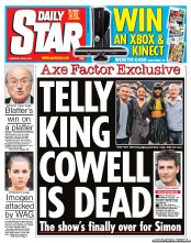 Daily Star (UK) Newspaper Front Page for 2 June 2011