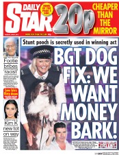 Daily Star (UK) Newspaper Front Page for 2 June 2015