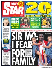 Daily Star (UK) Newspaper Front Page for 30 January 2017