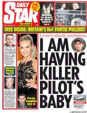 Daily Star (UK) Newspaper Front Page for 30 March 2015