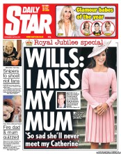 Daily Star (UK) Newspaper Front Page for 30 May 2012