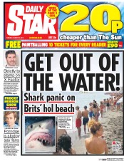 Daily Star (UK) Newspaper Front Page for 30 August 2016