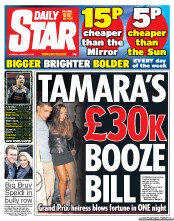 Daily Star (UK) Newspaper Front Page for 31 January 2013