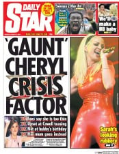 Daily Star (UK) Newspaper Front Page for 31 August 2015