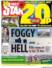 Daily Star (UK) Newspaper Front Page for 3 November 2015