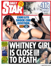Daily Star Newspaper Front Page (UK) for 3 February 2015