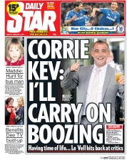 Daily Star Newspaper Front Page (UK) for 4 February 2014